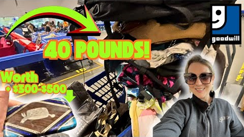 GOODWILL BINS Was BANANAS! Purse BINS GALORE! 40 POUNDS Of Amazing High Profit Items! +HAUL