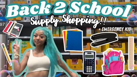 BACK TO SCHOOL SUPPLIES SHOPPING + HAUL 2025🩵✏️ + emergency kit | Zakera Alexis