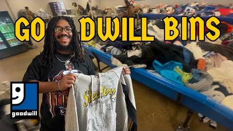 Thrifting for VINTAGE clothes at the GOODWILL BINS