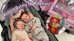 Reborn Twins Outing at Marshalls & McDonalds! | Realistic Baby Dolls Shopping and Haul! 