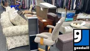 GOODWILL SHOP WITH ME FURNITURE SOFAS ARMCHAIRS DECOR KITCHENWARE MEDIA SHOPPING STORE WALK THROUGH