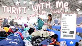 THRIFT WITH ME at the GOODWILL BINS *I found SO MANY outfits for under $20!*