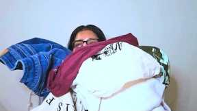 massive goodwill outlet thrift haul + cute outfits i thrifted + what i thrift + thrift store finds