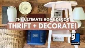 INSANE Decor Haul from 5 Thrift Stores | Home Decor Thrift With Me + Decorate | Goodwill Haul