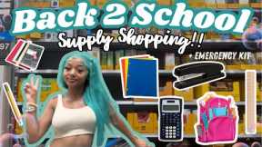 BACK TO SCHOOL SUPPLIES SHOPPING + HAUL 2025🩵✏️ + emergency kit | Zakera Alexis