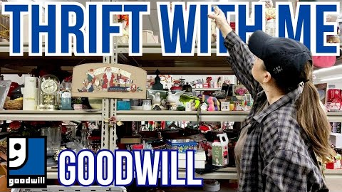 GOODWILL THRIFT WITH ME! Cozy Christmas Home Decor Thrifting • Thrift Shopping the Carts