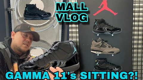 Gamma 11s sitting at the Mall, Jordan Sneaker Shopping Prank Vlog