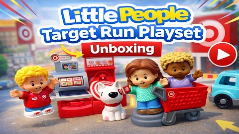 Little People Target Run Playset Unboxing Toy Cars & Shopping Fun!