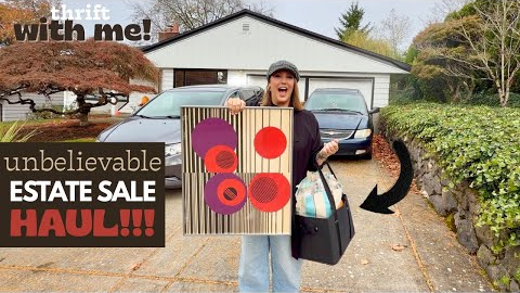 2 DAYS ESTATE SALE SHOPPING! We found some incredible vintage for bargains!!!