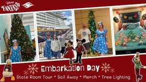 Disney Cruise Line Vlog | Disney Fantasy Embarkation Day | Very Merrytime Cruise 2025 🎄🎅🏻❄️