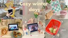 Winter vlog 🍪✨ cozy snow days, hauls, grocery, life in Canada, visiting holiday market