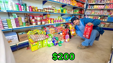 ASMR $200 grocery shopping in super store | ASMR monthly shopping 