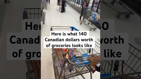 What CA$140 can buy you in Canada 🤗. Come grocery shopping with me #groceryshopping #vlogs