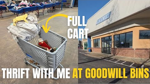 AWESOME day at the Goodwill Outlet bins • Thrift with me • secondhand resale & decor