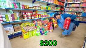 ASMR $200 grocery shopping in super store | ASMR monthly shopping 