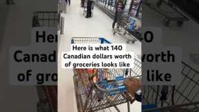 What CA$140 can buy you in Canada 🤗. Come grocery shopping with me #groceryshopping #vlogs