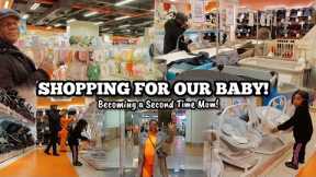 Shopping For Our Baby for The First Time as a Second Time Mom ! Baby Shopping Vlog! 