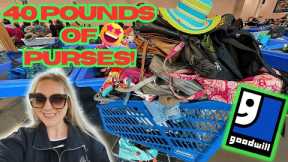 The Goodwill BINS Were🔥FULL🔥Of HANDBAGS! So Many Items WORTH $$$! 40 Pounds / $1.59 Pound!