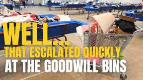 well that escalated quickly at Goodwill Outlet bin • Thrift with me • secondhand resale & home decor