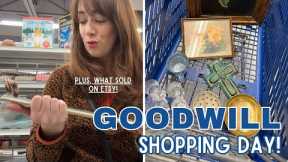 GOODWILL SHOPPING DAY! | Thrift with Me | What Sold on Etsy