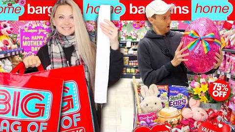 Surprise NO BUDGET shopping spree at Home Bargains for EASTER, MOTHERS DAY & VALENTINES DAY