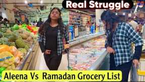 Aleena' first Ramadan Grocery shopping