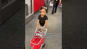 I can’t believe she would go for that. Shopping with a 2-year-old. #toddlers #shopping