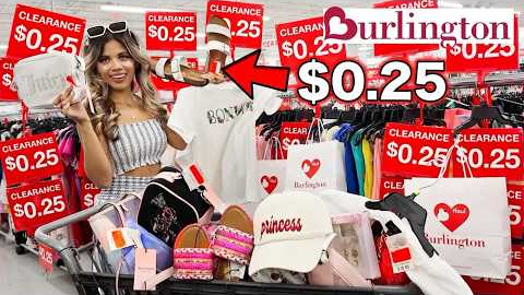 $0.25 Burlington Final Markdown Madness! I Cleared the store - Spring Finds No Budget Challenge