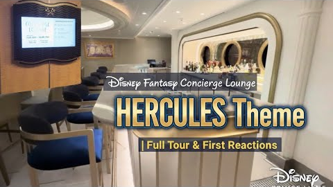 Disney Fantasy NEW Hercules Concierge Lounge Tour | First Look & Review