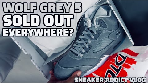 Air Jordan 5 Wolf Grey 2026 retro Sells out everywhere? sneaker shopping mall vlog #sneakers 