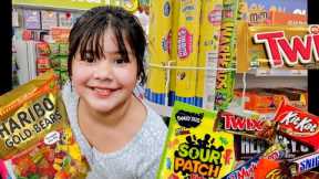 NO BUDGET! Random SHOPPING. $50 Challenge. Candy, Toys, and MORE