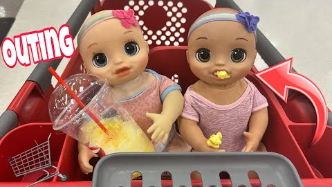 BABY ALIVE dolls outing 🛒 Shopping at Target 🎯