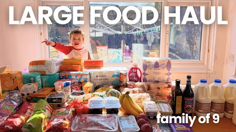£132 BACK TO SCHOOL FOOD SHOP| grocery haul for a family of 9 ✨