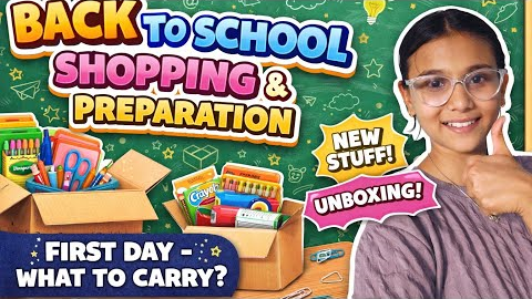 BACK TO SCHOOL SHOPPING HAUL 😍🎒 + First Day Essentials You MUST Carry!! (Unboxing + Prep)