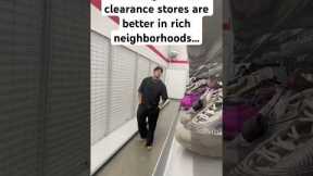 DO RICH NEIGHBORHOODS HAVE THE BEST CLEARANCE STORES?🫣 #sneaker #shoes