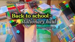Back to school✨12th grade📚✏️ STATIONERY Hall🌷Must have stationery ✨, asthetic haul🩷#class12 #haul 
