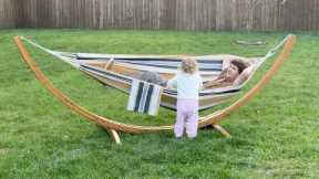 SUNCREAT Hammocks for Outside with Stand, Porch Hammock and Stand | Honest Review