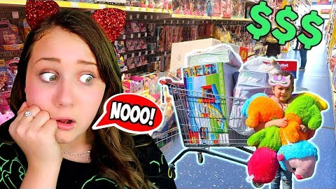 BUYING MY LITTLE SISTER EVERYTHING SHE TOUCHES BLINDFOLDED