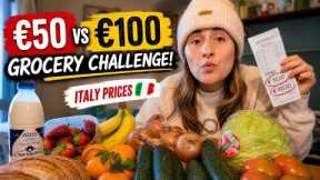 Grocery Shopping in Italy on a Budget — €50 vs €100 Supermarket Challenge