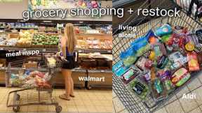 GROCERY SHOP WITH ME: living alone, haul, realistic + full restock