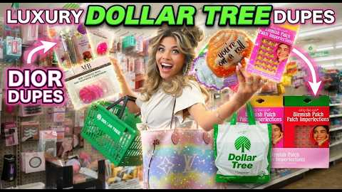 DOLLAR TREE GIRLY LUXURY NEW DUPE FINDS * SHOPPING SPREE NO BUDGET SUMMER HAUL!