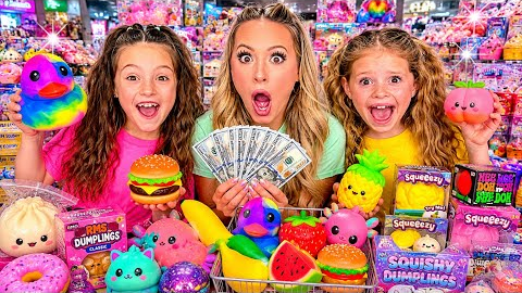 THE ULTIMATE $100 BUDGET VIRAL SQUISHY SHOPPING CHALLENGE 🛒🤑 #trending #viral #squishy #shopping 