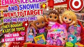 Emma, Ice Cream & Snowie FIRST-EVER Target Toy Shopping Spree!